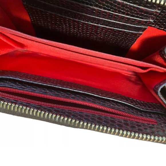 Dooney & Bourke Chocolate Crocodile Wallet - Picture 3 of 5